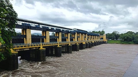 shutters of the Bhoothathankettu dam raised