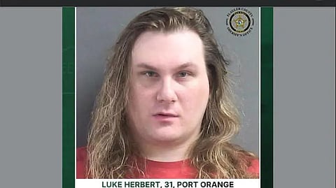 . Flagler County Sheriff's deputies arrested 31-year-old Luke Herbert of Port Orange.