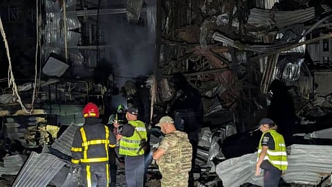 Footage of the Russian attack in Ukraine.
