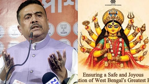 west bengal government durga puja advertisement sparks controversy