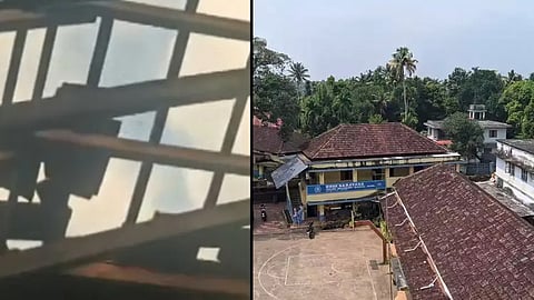low flying aircraft in nedumbassery school roof collapses