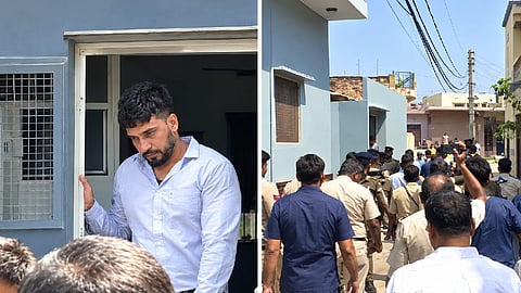 When gang leader Sandeep was brought to his home under heavy police security...
