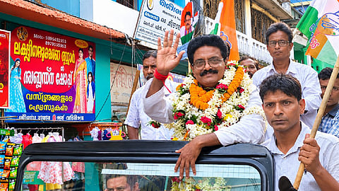 Milan Pradhan, the Congress candidate for the Nandigram by-election, is campaigning.