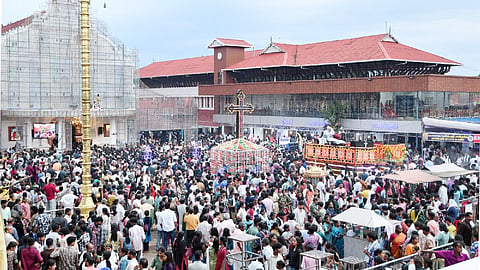 The crowd at the 'Kanni 20' festival at Mar Thoma Cheriya Pally, Kothamangalam.