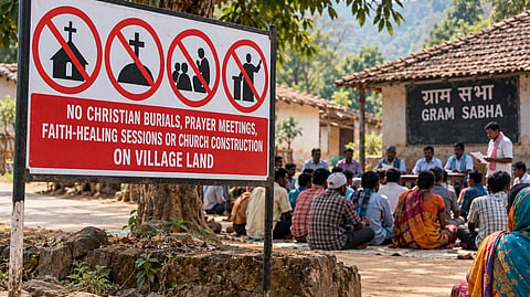 Construction of mosques, prayer groups, religious gatherings, etc. are also banned in the village