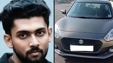 student dead body found in car tvm