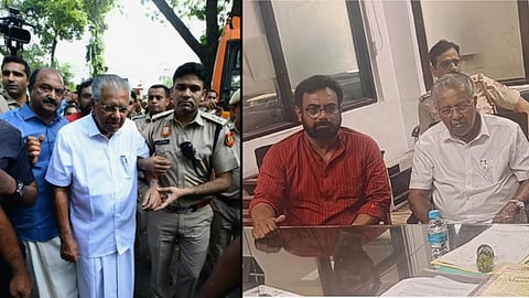 pinarayi suffer physical discomfort as delhi police detain