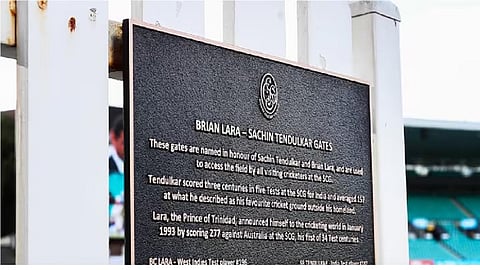Gate named after Tendulkar unveiled at SCG to mark his 50th birthday