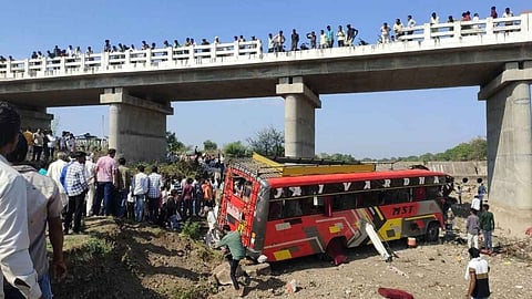 24 killed, 41 injured as speeding private bus falls off river bridge in MP
