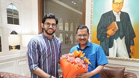 Aaditya Thackeray meets AAP national convenor Kejriwal
