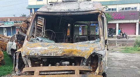 Mother, injured son among 3 killed after ambulance set on fire in Manipur
