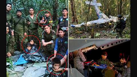 Four children lost in jungle for 40 days after plane crash are found alive in Colombia