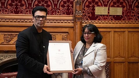 Karan Johar honoured by UK Parliament for contribution to entertainment industry: Deeply grateful