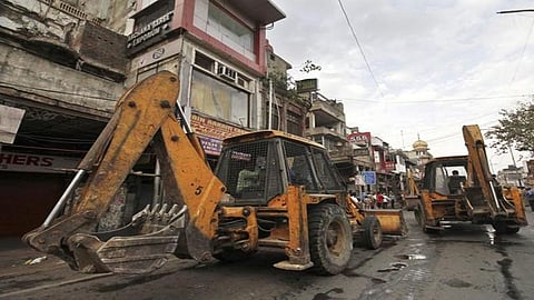 Anti-encroachment drive near Lal Quila, Chandni Chowk metro stations; more action in offing