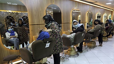 The Afghan Taliban say they banned beauty salons because they offered forbidden services