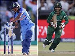 India & Bangladesh playing Cricket