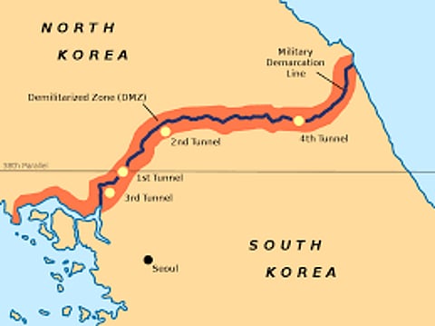 Representative Map of South and North Korea