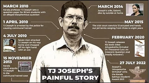 Kerala professor, whose hand was chopped off in 2010 by PFI activists, bears no ill-will against his attackers