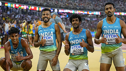Indian men's 4x400m relay team at Budapest World Athletic Championship