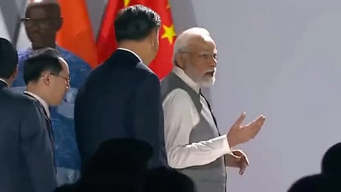 PM Narendra Modi interacts with Chinese President Xi Jinping during BRICS summit 2023