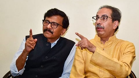 Sanjay Raut (L) and Uddhav Thackeray (R)