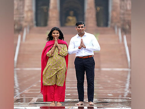 British PM Sunak, wife spend 45 minutes at Akshardham temple