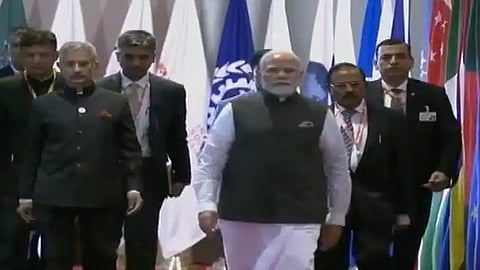 PM Narendra Modi reaches G20 Summit venue Bharat Mandapam
