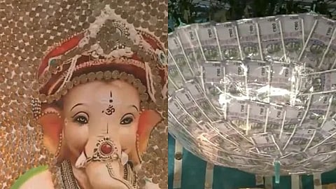 Ganesh Chathurthi: Bengaluru temple adorned with coins, currency notes worth Rs 2.5 cr