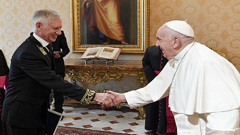 Pope Francis meets Russia's new ambassador to the Vatican, Ivan Soltanovsky