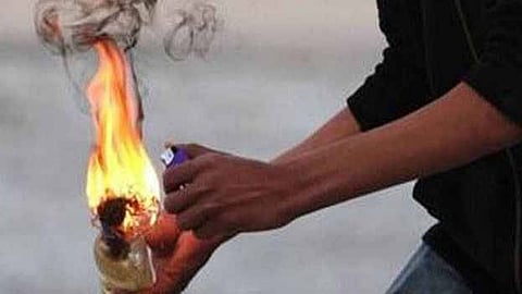 Country bomb hurling in Thiruvananthapuram