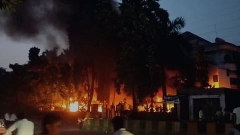 Maharashtra: NCP office set on fire by pro-Maratha reservation protestors