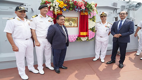 'Imphal', the third stealth destroyer of Project 15B Class guided missile destroyer.