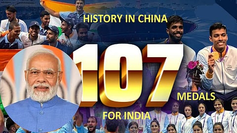 PM Narendra Modi congratulates TeaM India for the historic achievement at the Asian Games 2023