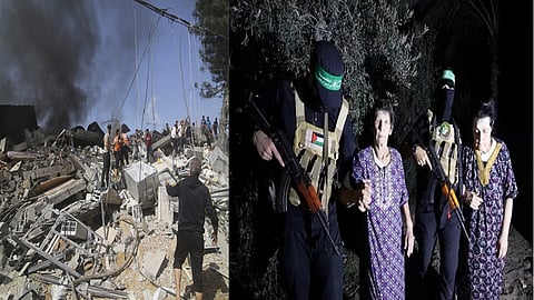 Israel war against Hamas(L), Hamas frees two more hostages (R)
