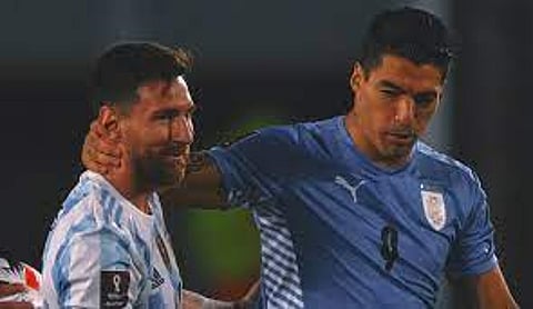 Lionel Messi and Luiz Suárez