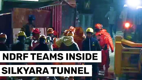 NDRF team inside Silkyara Tunnel