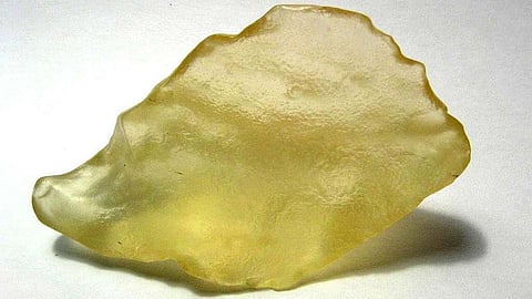 Libyan desert's yellow glass (Zirconia glass formed from ZrO2)