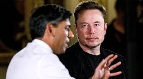 UK PM Rishi Sunak, Elon Musk