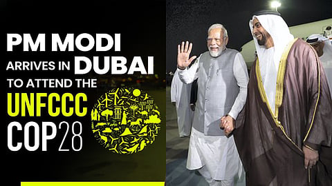 PM-Modi arrives in Dubai to attend COP28 sumit