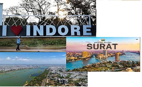 Indore and Surat Win Top Honors in Swachh Survekshan Awards 2023