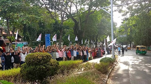 The human chain that was organized by DYFI in Kerala