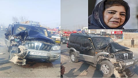 Mehbooba Mufti Escapes Unhurt in J&K Accident