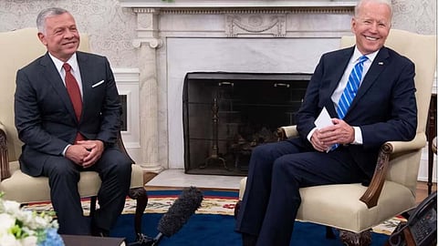 US President Joe Biden with Jordan's King Abdullah II