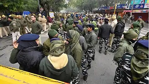 Traffic restriction in central Delhi