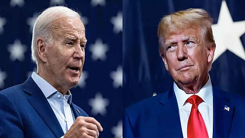 US President Joe Biden and former President Donald Trump