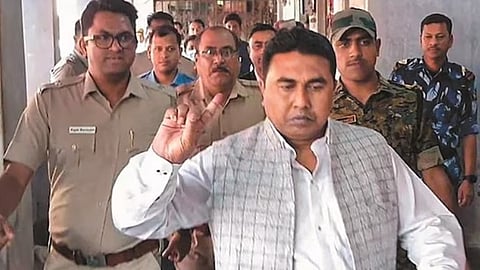 TMC leader Shajahan Sheikh in police custody.