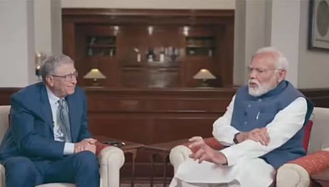 P , M Modi and Bill Gates