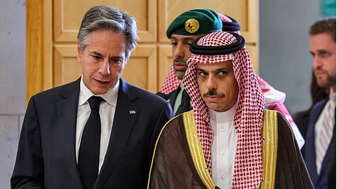 US Secretary of State Antony Blinken with Arab leaders