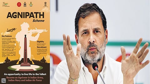 Congress leader Rahul Gandhi on Agnipath