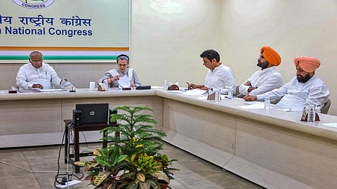 Congress election committee meeting for Punjab and Bihar.
